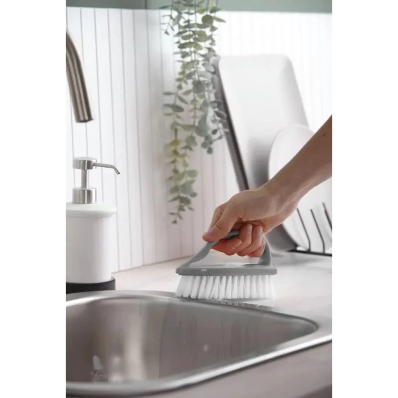 York súrolókefe – Maxi Mix Grey, 7,0x9,0x15 cm, ergonomikus markolatú kefe erős szálakkal makacs szennyeződésekhez-4