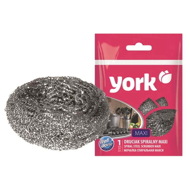 York súroló spirál fémből – Maxi méret, 27 g, erős zsíroldó hatás edényekhez és grillrácshoz-3