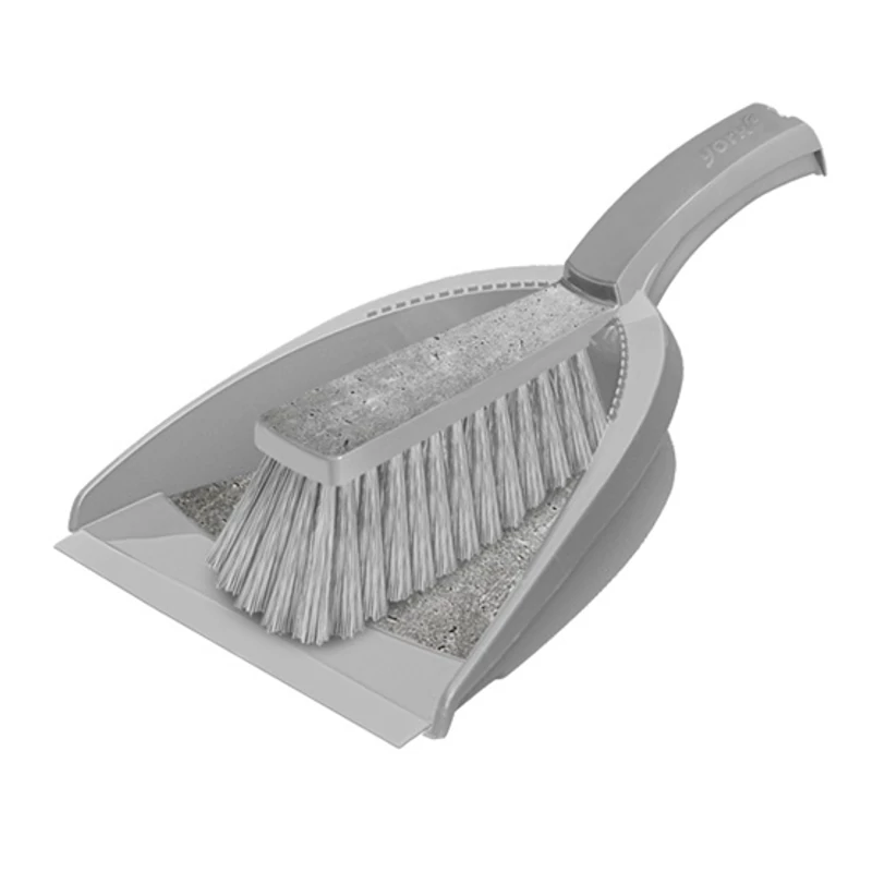 York szemeteslapát gumi éllel és kefe szett 23,8x10,3x33 cm méretben, Loft kivitel, elegáns és praktikus tisztítószett
