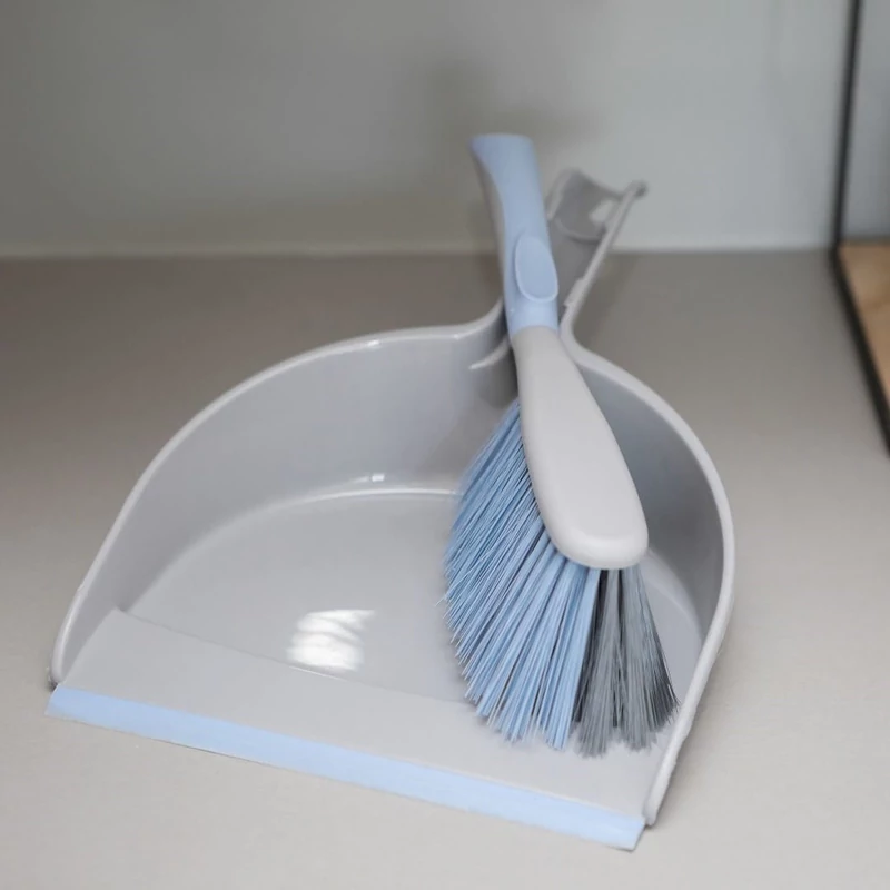 York szemeteslapát gumi éllel és kefe szett 23x10x33 cm méretben, Bacteria Stop kivitel, higiénikus tisztítószett-2