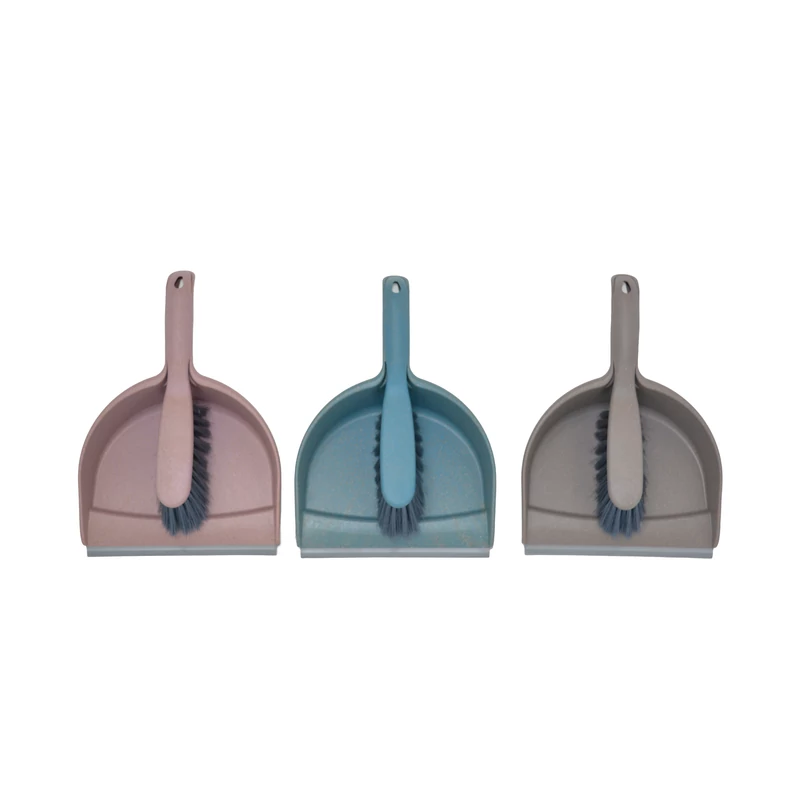 York szemeteslapát gumi éllel és kefe szett 23x10x33 cm méretben, Compact Mix GREY kivitel, praktikus kézi tisztítószett-New Look