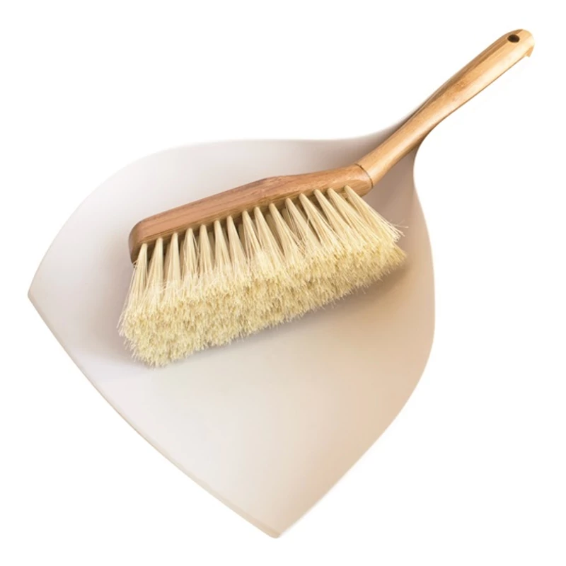 York szemeteslapát és kefe szett 25x7x34 cm méretben, Bamboo Eco Natural kivitel, környezetbarát tisztítószett