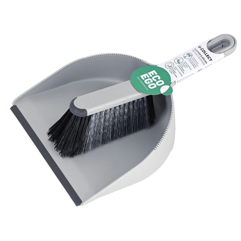 York U-COLLECT Eco Ego szemeteslapát gumi éllel és ergonomikus kefével – hatékony portalanítás és precíz takarítás Plasticbox.hu